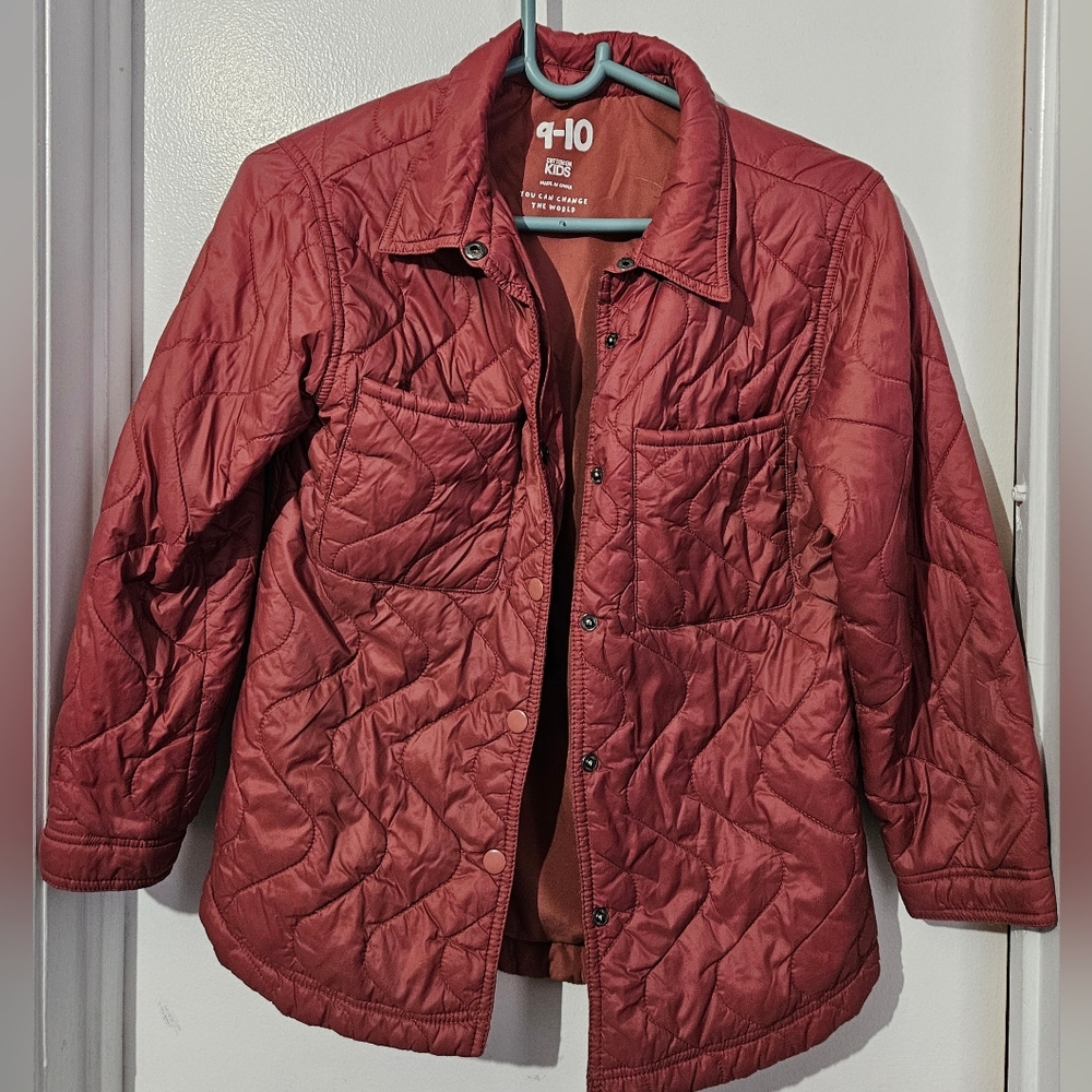 Cotton on Kids  Quilted Jacket in Red 9-10